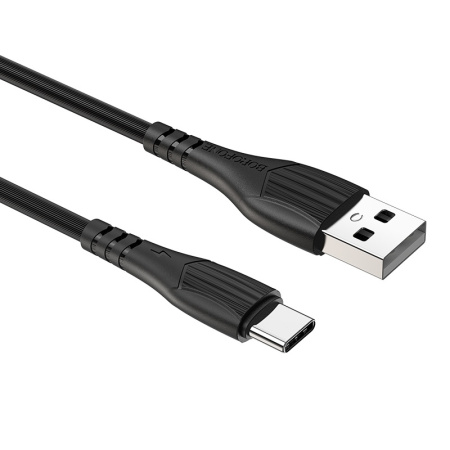Зарядный USB дата кабель BOROFONE BX37 Type-C , 3.0A, 1м, черный
