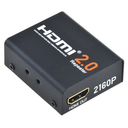 Репитер - повторитель - усилитель сигнала HDMI2.0 4K 3D, до 60 метров, активный, черный