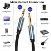 Кабель jack 6.35mm - jack 3.5mm (AUX) PRO, папа-папа, 3 метра, черный