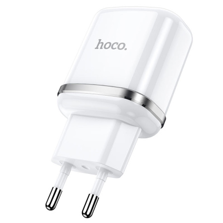 Зарядное устройство сетевое - блок питания HOCO N4, 2.4A, 2 USB, белый