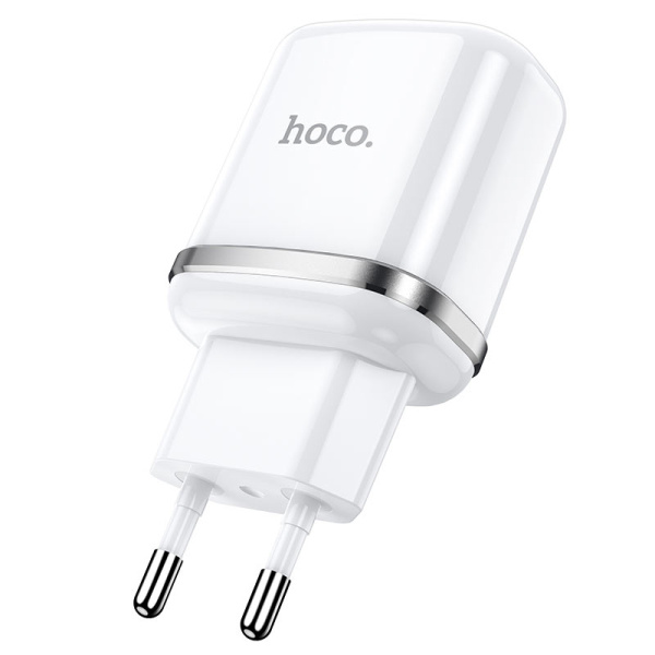 Зарядное устройство сетевое - блок питания HOCO N4, 2.4A, 2 USB, белый Зарядное устройство сетевое - блок питания HOCO N4, 2.4A, 2 USB, белый
