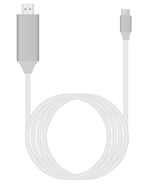 Кабель USB3.1 Type-C - HDMI, UltraHD 4K, 2 метра, белый Кабель USB3.1 Type-C - HDMI, UltraHD 4K, 2 метра, белый