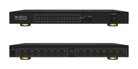 Переключатель - свитч HDMI 16x1, UHD 4K 30Hz