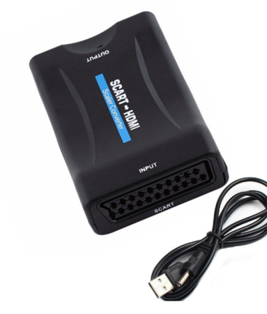 Адаптер - переходник SCART - HDMI, черный