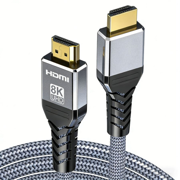 Кабель HDMI v2.1 Premium PRO UltraHD 8K 60Гц / 4K 120Гц, поддержка HDR, ARC, 48 Гбит/с, в оплетке, 3 метра