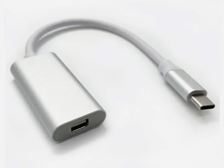 Адаптер - переходник USB3.1 Type-C - Mini DisplayPort, серебро