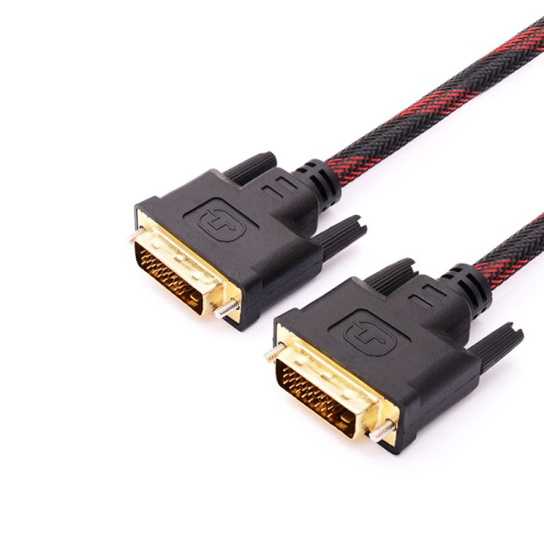 Кабель DVI-D - DVI-D, папа-папа, 10 метров, в оплетке Кабель DVI-D - DVI-D, папа-папа, 10 метров, в оплетке