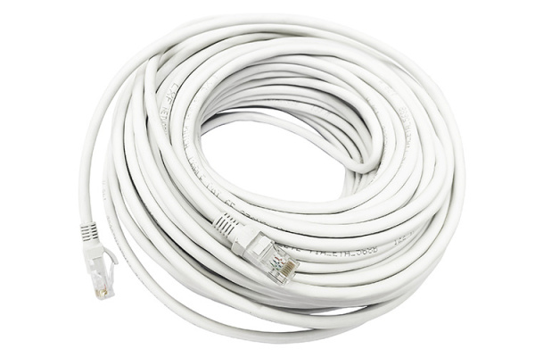 Сетевой кабель - витая пара - RJ45 (LAN) патчкорд UTP CAT-6, 30 метров, белый Сетевой кабель - витая пара - RJ45 (LAN) патчкорд UTP CAT-6, 30 метров, белый