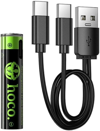 Аккумулятор Hoco JA4 AAA, 1200mWh/1.5V + кабель Type-C