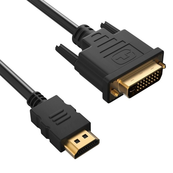 Кабель HDMI - DVI-D, папа-папа, 5 метров, черный Кабель HDMI - DVI-D, папа-папа, 5 метров, черный