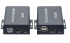 KVM-удлинитель HDMI USB по витой паре RJ45 UTP (LAN) до 60 метров, FullHD 1080p, комплект, с креплениями, черный