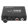 Адаптер - переходник, аудио-преобразователь с оптики (Toslink/SPDIF) на jack 3.5mm (AUX), RCA, регулятор звука и баса, ver.01, черный