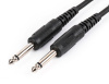Кабель jack 6.35mm (AUX), папа-папа, 5 метров, черный