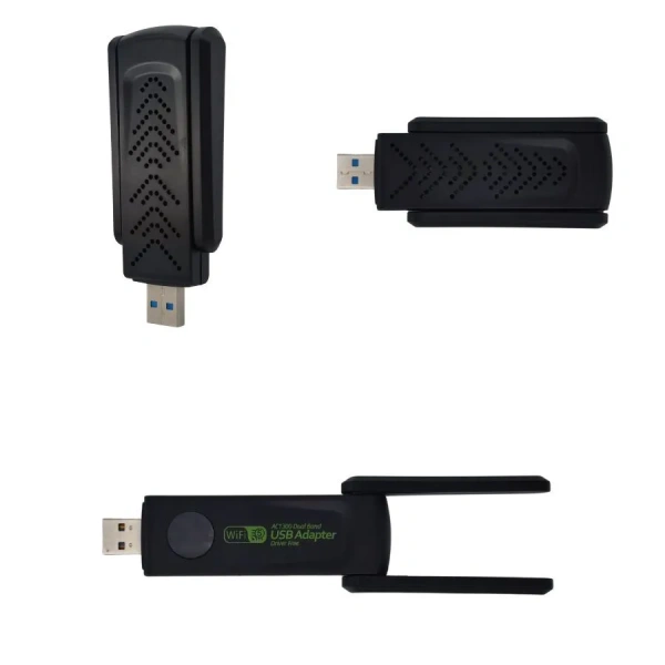Адаптер - беспроводной Wi-Fi-приемник USB3.0, две антенны, до 1300 Мбит/с, двухдиапазонный - 2.4GHz/5.8GHz Адаптер - беспроводной Wi-Fi-приемник USB3.0, две антенны, до 1300 Мбит/с, двухдиапазонный - 2.4GHz/5.8GHz