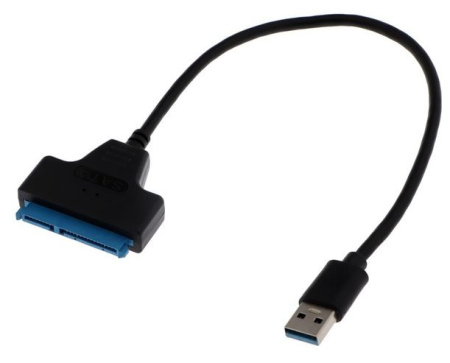 Адаптер - переходник - кабель SATA - USB3.0 для жесткого диска SSD/HDD 2.5″, ver.02, черный