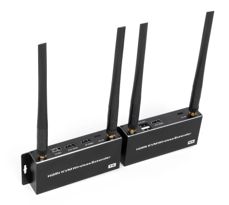 Адаптер - KVM-удлинитель HDMI 4K по Wi-Fi на 200 метров, черный