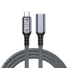 Кабель USB4.0 Type-C чип E-Marker, 8K 60Гц / 4K 144Гц, 40 Гбит/с, PD 240W (48V/5A), поддержка Thunderbolt 3/4, папа-мама, 1 метр
