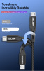 Зарядный USB дата кабель USLION MicroUSB для быстрой зарядки, 2.4A, 2м, черный