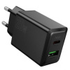 Зарядное устройство сетевое - блок питания HOCO N69, USB Type-C PD20W + USB QC3.0, черный