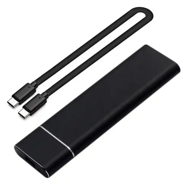 Внешний корпус - бокс для жесткого диска SSD M.2 NVME - USB-C/USB-С, алюминий, черный Внешний корпус - бокс для жесткого диска SSD M.2 NVME - USB-C/USB-С, алюминий, черный