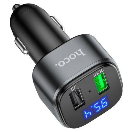 Автомобильный Bluetooth FM-проигрыватель - MP3 плеер HOCO E67, QC3.0, 1.5A, 2 USB, черный