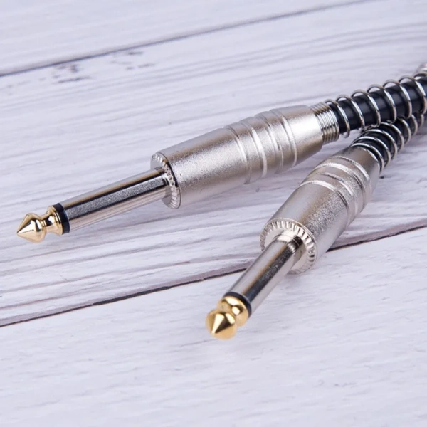 Кабель jack 6.35mm (AUX) PRO, папа-папа, 5 метров, черный