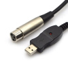 Цифровой кабель USB2.0 - XLR для микрофона с звуковой картой, 3 метра, черный