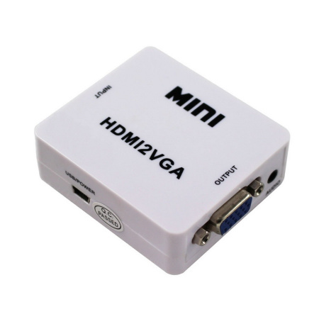 Адаптер - переходник HDMI на VGA, белый