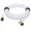 Сетевой кабель RJ45 - витая пара - патчкорд SFTP CAT-8 40 Гбит/с POE, бескислородная медь, двойное экранирование, 26 AWG, 1 метр, белый