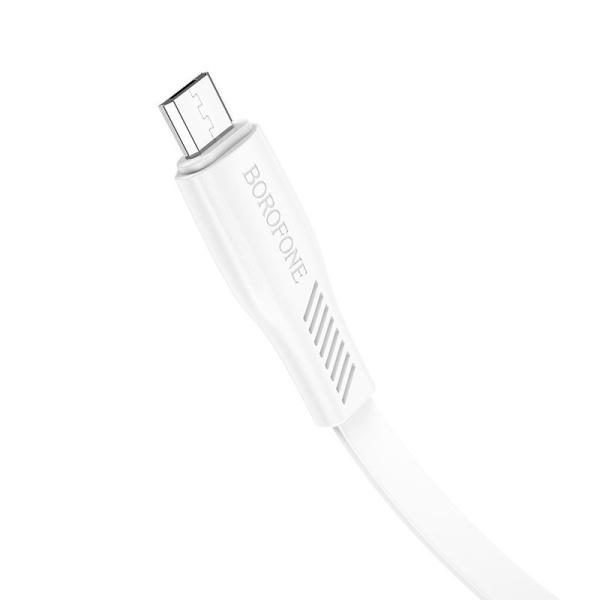 Зарядный USB дата кабель BOROFONE BX85 MicroUSB, 2.4A, 1м, белый