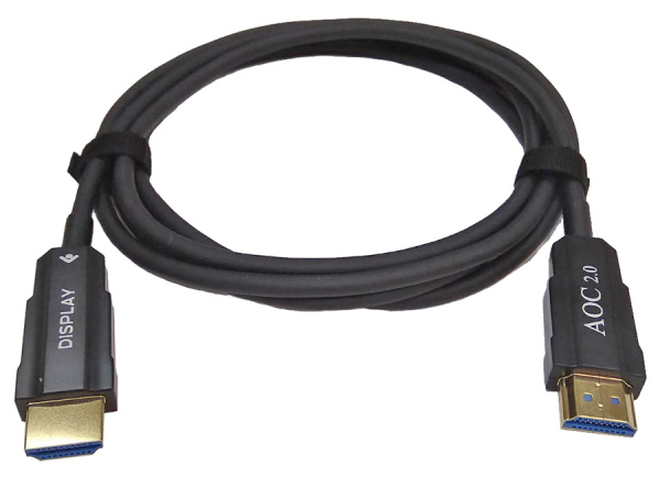 Волоконно-оптический кабель HDMI v2.0 4K 60Гц, 18 Гбит/с, папа-папа, 1,8 метра, черный Волоконно-оптический кабель HDMI v2.0 4K 60Гц, 18 Гбит/с, папа-папа, 1,8 метра, черный