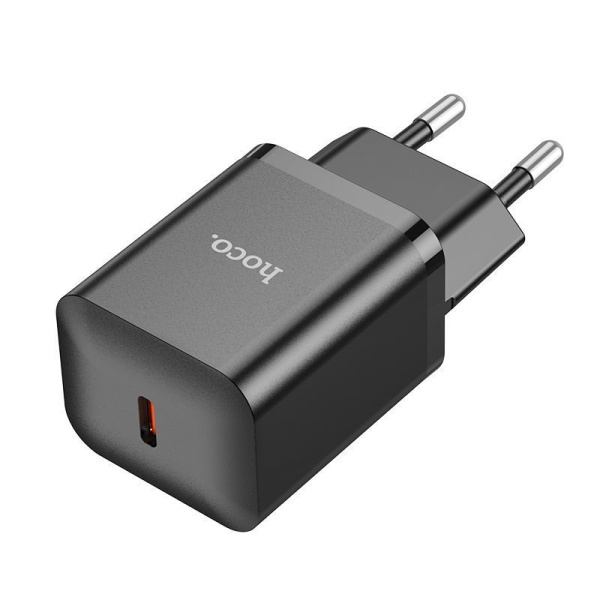 Зарядное устройство сетевое - блок питания HOCO N27, 1 USB Type-C PD20W, черный Зарядное устройство сетевое - блок питания HOCO N27, 1 USB Type-C PD20W, черный