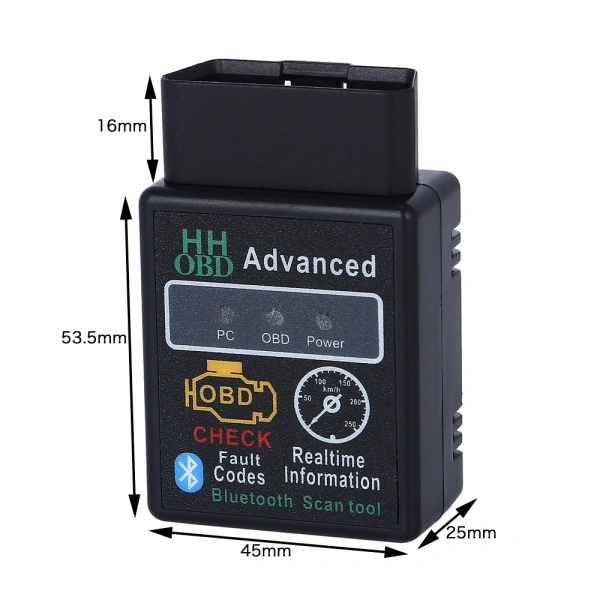 Автосканер ELM327 OBD2 v2.1 - aдаптер OBDII ver2.1, Bluetooth v5.1, с индикацией работы, черный Автосканер ELM327 OBD2 v2.1 - aдаптер OBDII ver2.1, Bluetooth v5.1, с индикацией работы, черный