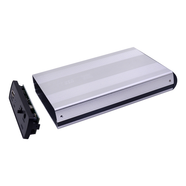 Внешний корпус - бокс SATA - USB2.0 для жесткого диска SSD/HDD 3.5”, алюминий, серебро Внешний корпус - бокс SATA - USB2.0 для жесткого диска SSD/HDD 3.5”, алюминий, серебро