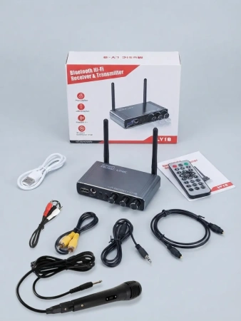 Караоке-система Аудио адаптер Hi-Fi LY18, микрофон проводной YS-02 с кабелем XLR - jack 6,35 мм