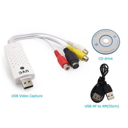 Карта видеозахвата USB2.0 - RCA (AV) UVC, белый