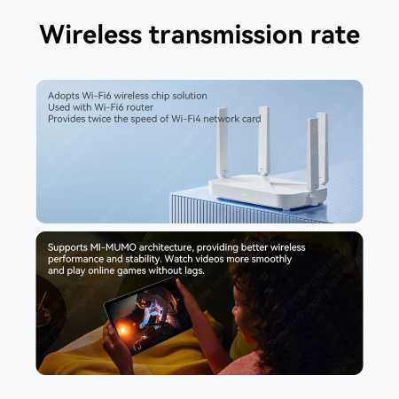 Адаптер WIFI 6 - беспроводной Wi-Fi-приемник USB2.0, до 300 Мбит/с, 2.4GHz (Free Driver)