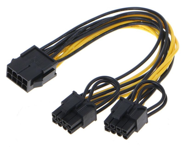 Кабель - переходник CPU - 2х 6+2 pin