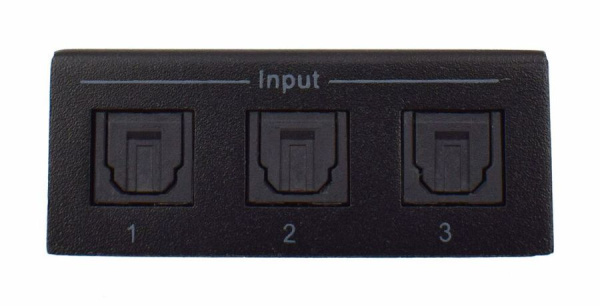 Цифровой аудио переключатель - свитч 3x1 оптический (Toslink/SPDIF), с пультом ДУ, черный Цифровой аудио переключатель - свитч 3x1 оптический (Toslink/SPDIF), с пультом ДУ, черный