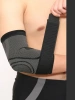 Фиксатор локтевого сустава - регулируемый бандаж на локоть - ортопедическая поддержка - спортивный компрессионный суппорт для локтя, окружность 22-24см (M), черный