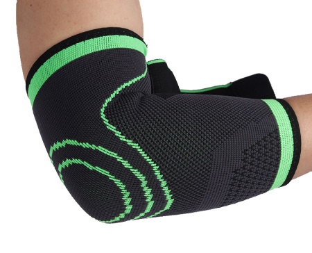 Фиксатор локтевого сустава - регулируемый бандаж на локоть - ортопедическая поддержка - спортивный компрессионный суппорт для локтя, окружность 25-27см (L), черно-зеленый Фиксатор локтевого сустава - регулируемый бандаж на локоть - ортопедическая поддержка - спортивный компрессионный суппорт для локтя, окружность 25-27см (L), черно-зеленый