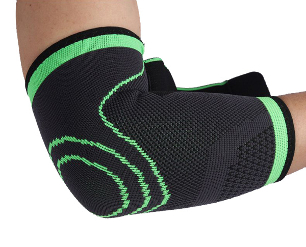 Фиксатор локтевого сустава - регулируемый бандаж на локоть - ортопедическая поддержка - спортивный компрессионный суппорт для локтя, окружность 25-27см (L), черно-зеленый Фиксатор локтевого сустава - регулируемый бандаж на локоть - ортопедическая поддержка - спортивный компрессионный суппорт для локтя, окружность 25-27см (L), черно-зеленый