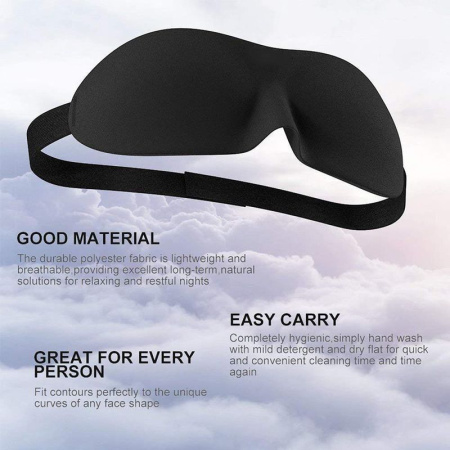 3D маска для сна - повязка на глаза для отдыха - расслабляющий массажер для глаз