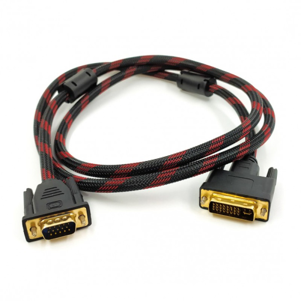 Кабель DVI-I - VGA, папа-папа, 1,5 метра Кабель DVI-I - VGA, папа-папа, 1,5 метра