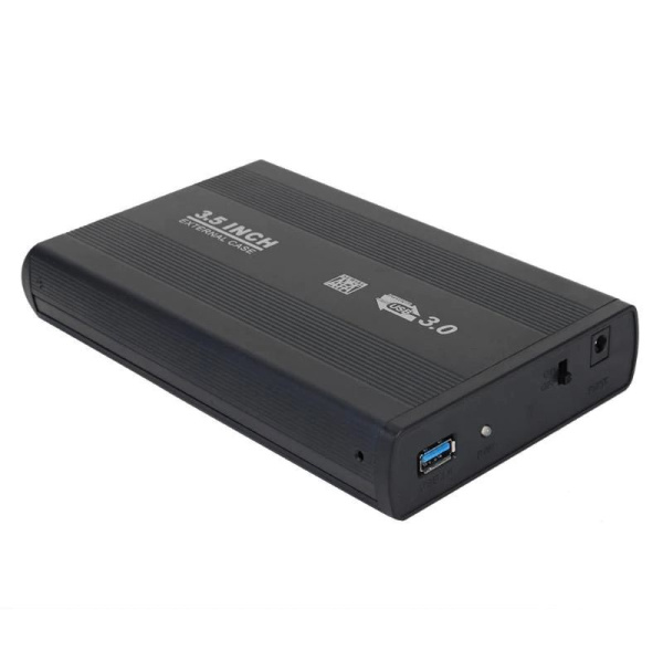 Внешний корпус - бокс SATA - USB3.0 для жесткого диска SSD/HDD 3.5”, алюминий, черный Внешний корпус - бокс SATA - USB3.0 для жесткого диска SSD/HDD 3.5”, алюминий, черный