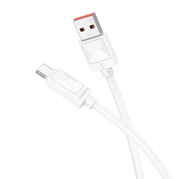 Зарядный USB дата кабель BOROFONE BX109A Type-C, 5.0A, 1 м, белый Зарядный USB дата кабель BOROFONE BX109A Type-C, 5.0A, 1 м, белый