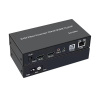 KVM-удлинитель HDMI USB по витой паре RJ45 до 120м / оптическому кабелю SC до 20км, комплект, черный