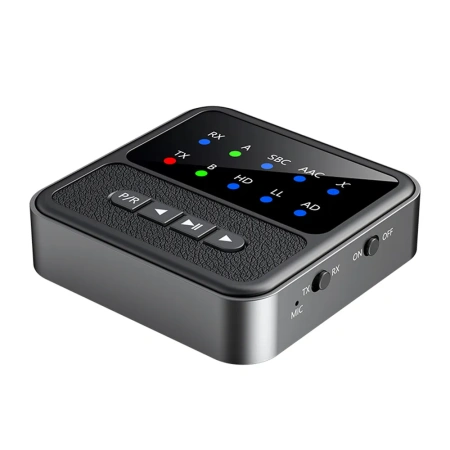 Аудио адаптер Hi-Fi BT200 приемник-передатчик (TX/RX) Bluetooth v5.4 - RCA / AUX 3.5мм, для дома и автомобиля, функция подключения двух устройств RX/TX, кодеки aptX / AAC / SBC
