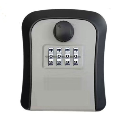Мини сейф для ключей - ключница настенная - ящик с кодовым замком CH-886, пластиковый, черно-серый