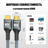 Кабель HDMI 2.2 - 16K 60Гц (DSC) / 8K 120Гц / 4K 240Гц, 96 Гбит/с, HDR, VRR, ARC/eARC, двойное экранирование, бескислородная медь, 2 метра